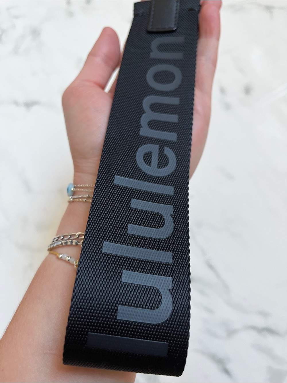 Lululemon Never Lost Keychain in all black